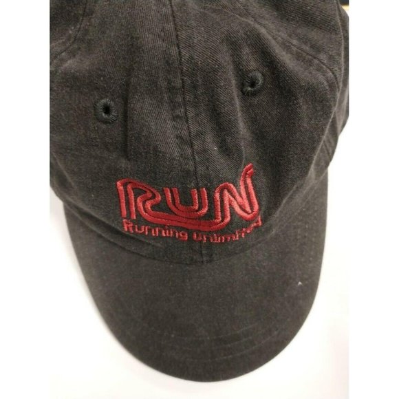 Run Unlimited Leather Back Strap Adams Baseball Ca - Picture 1 of 2